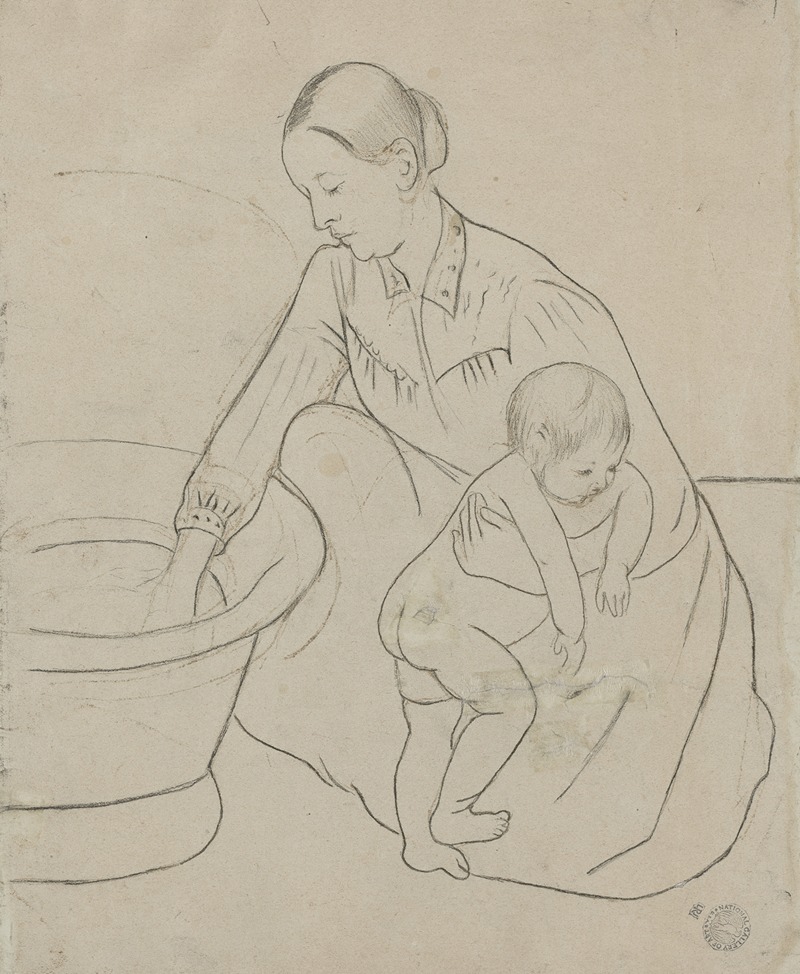 Mary Cassatt - The Bath (verso)