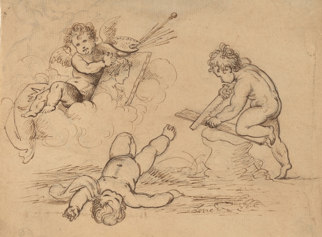 Mather Brown - Allegory – Four Putti
