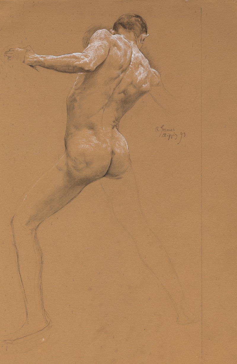Otto Greiner - Standing Male Nude from Behind