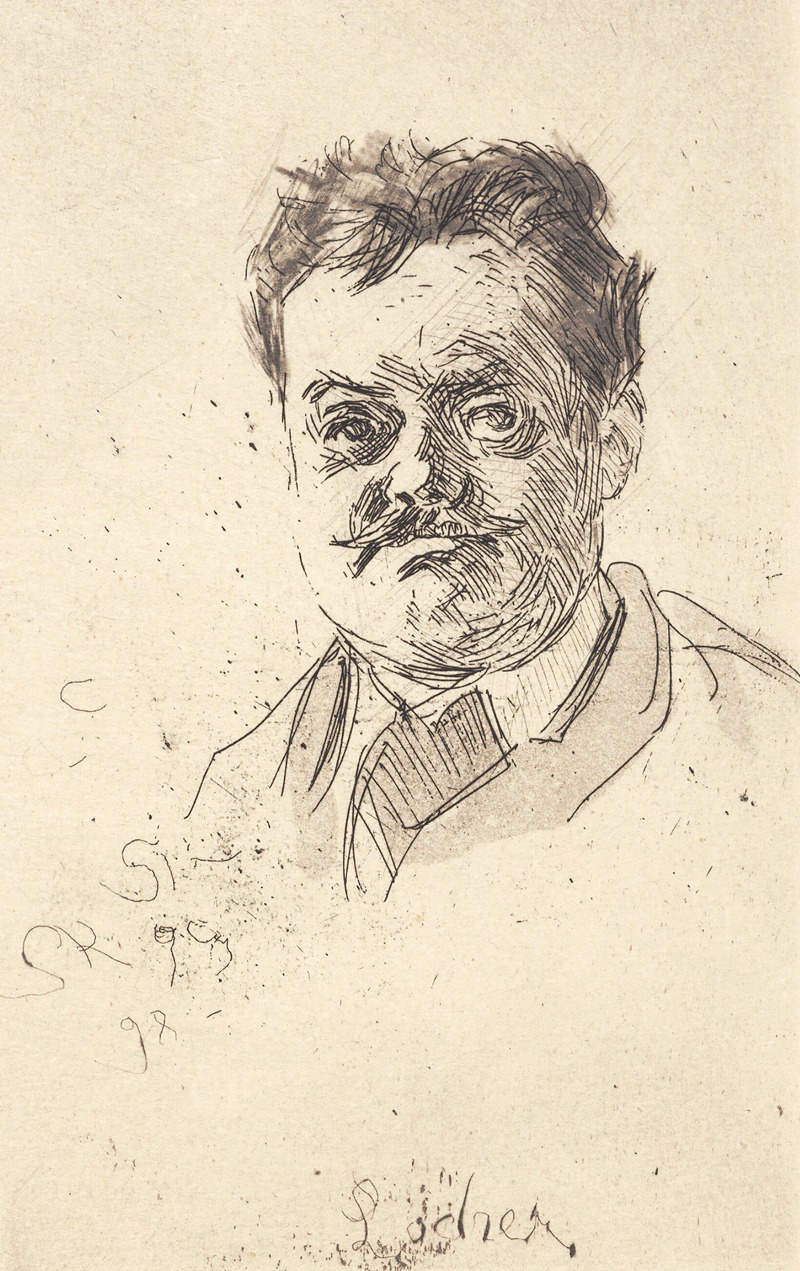 Peder Severin Krøyer - Portræt af Carl Locher, en face