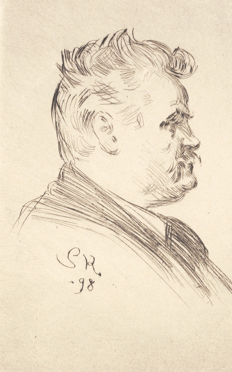 Peder Severin Krøyer - Portræt af Carl Locher, profil