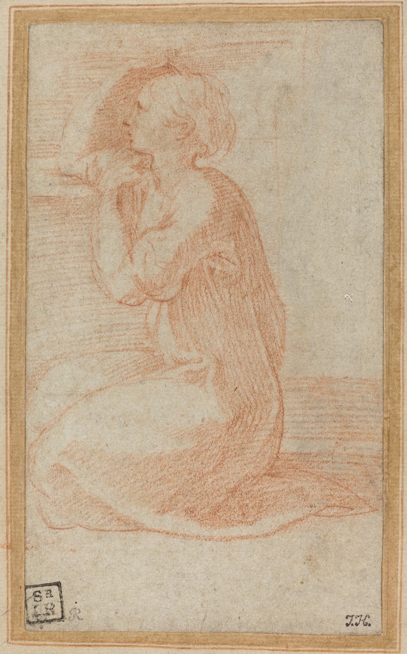 Parmigianino - Kneeling Woman Lifting Her Hand to Her Head