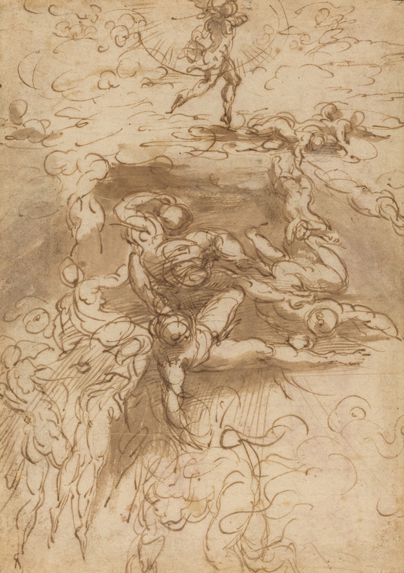 Parmigianino - The Fall of the Rebel Angels (recto)