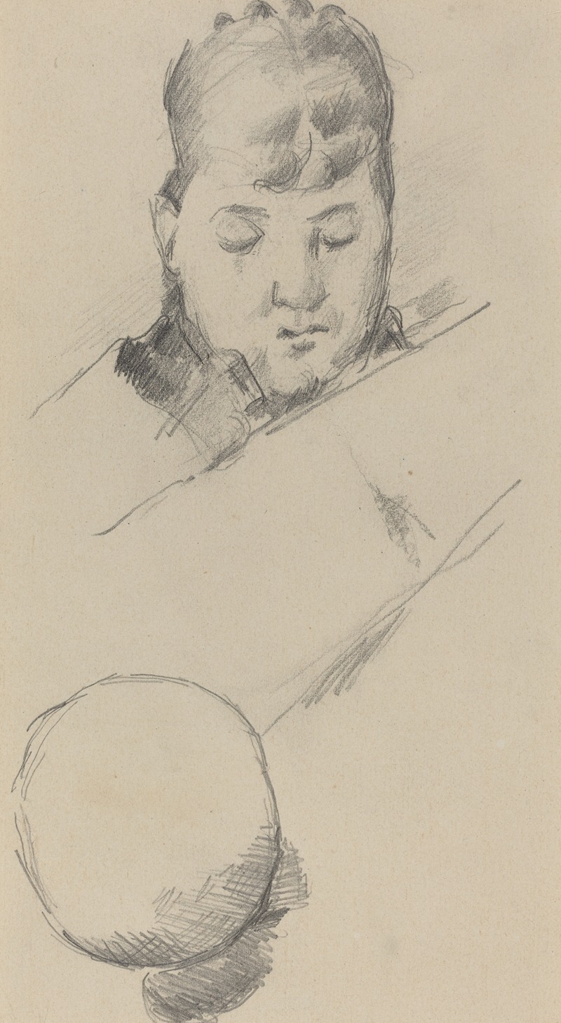Paul Cézanne - Bust of Madame Cézanne (verso)
