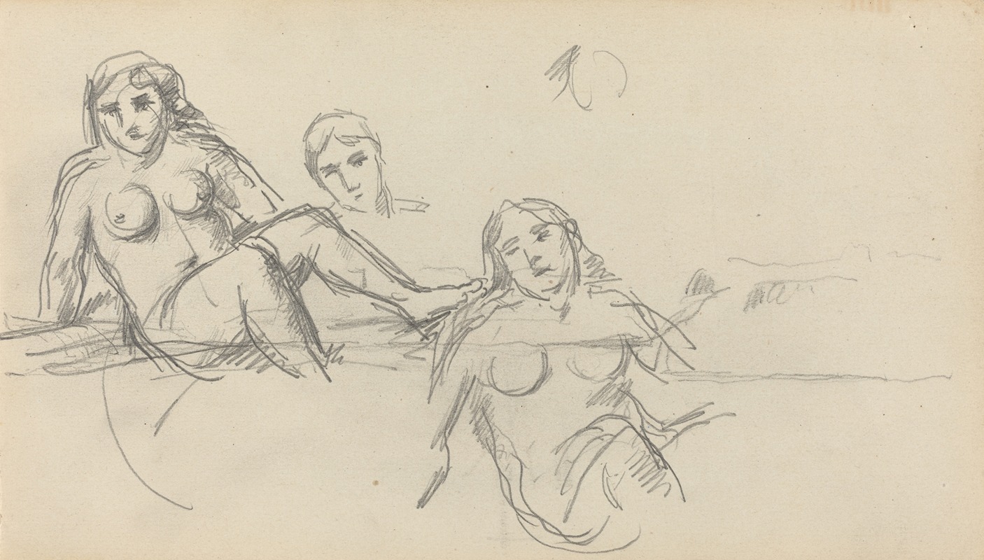 Paul Cézanne - Seated Bather (verso)