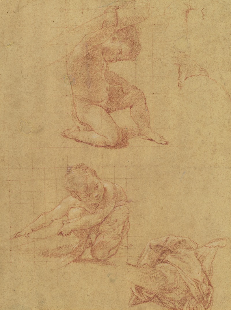 Pompeo Batoni - Two Nude Children Lifting a Cudgel