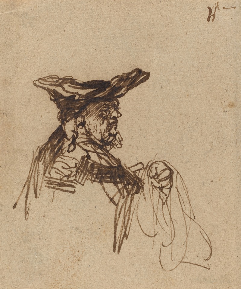 Rembrandt van Rijn - Bust of an Elderly Man in a Flat Cap