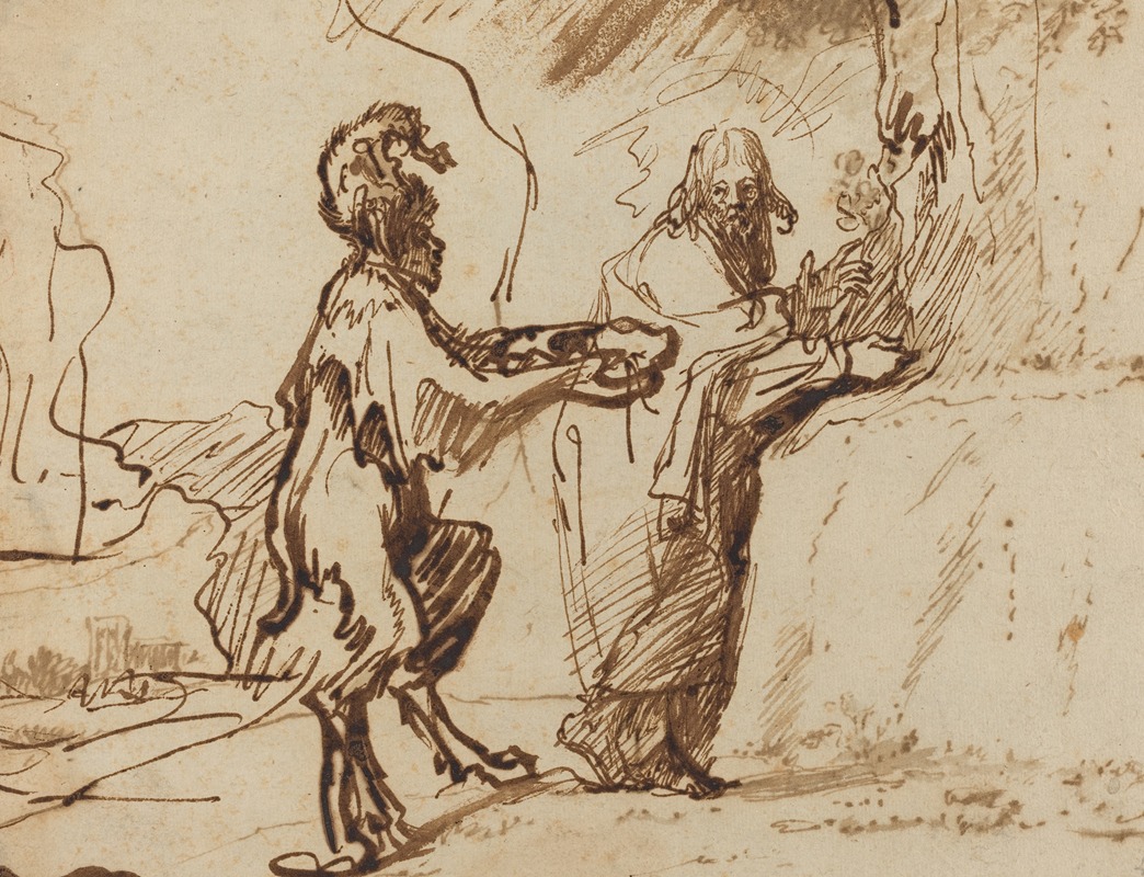 Rembrandt van Rijn - Satan Tempting Christ to Change Stones into Bread