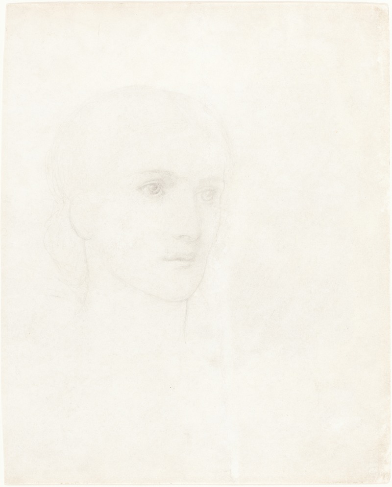 Sir Edward Coley Burne-Jones - Head of a Woman