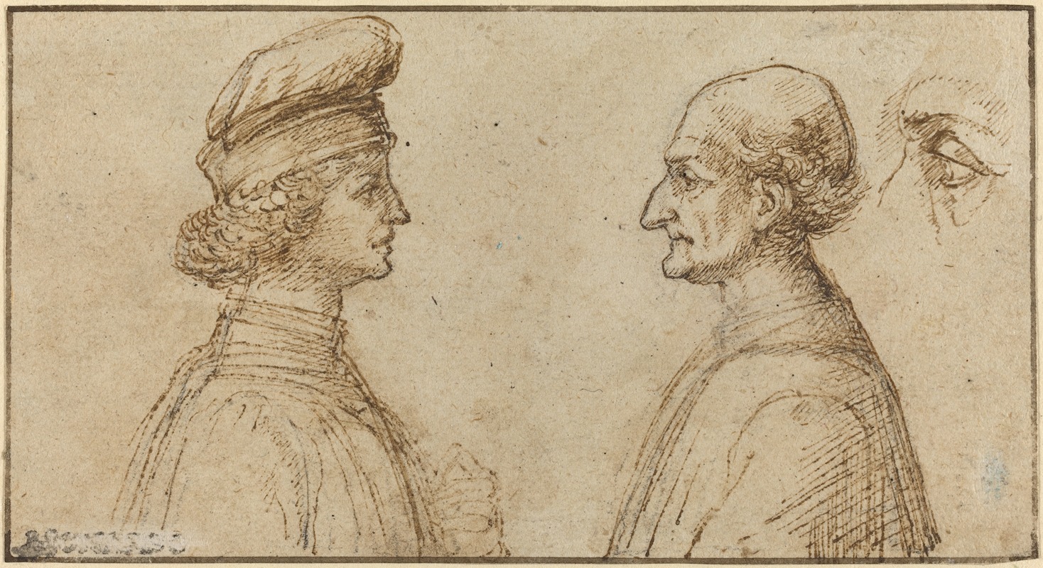 Sperandio - Bust of Two Men (recto)