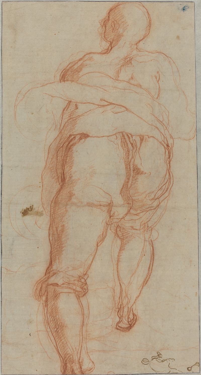 Taddeo Zuccaro - A Man Seen from Behind (verso)