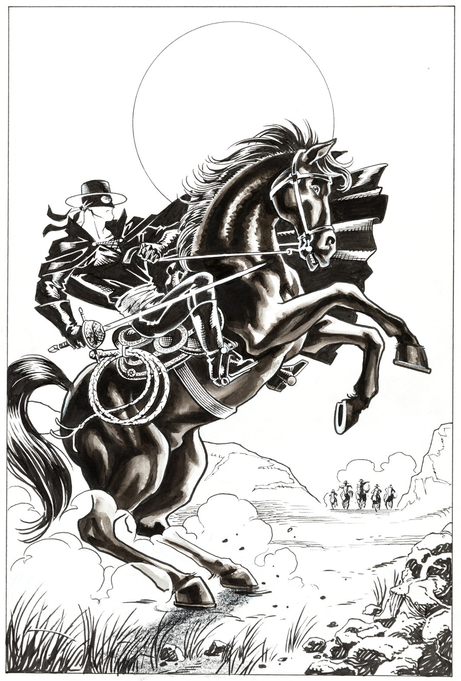 zorro horse drawing