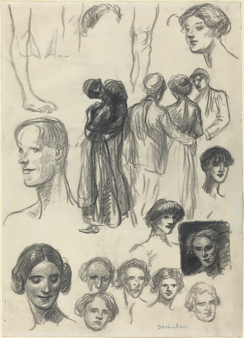 Théophile Alexandre Steinlen - Sheet of Sketches