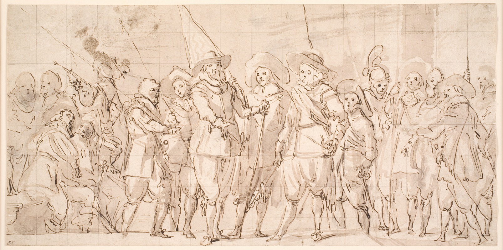 Thomas de Keyser - Officers and other civic guardsmen of the IIIrd District of Amsterdam, under the command of Captain Allaert Cloeck and Lieutenant Lucas Jacobsz Rotgans