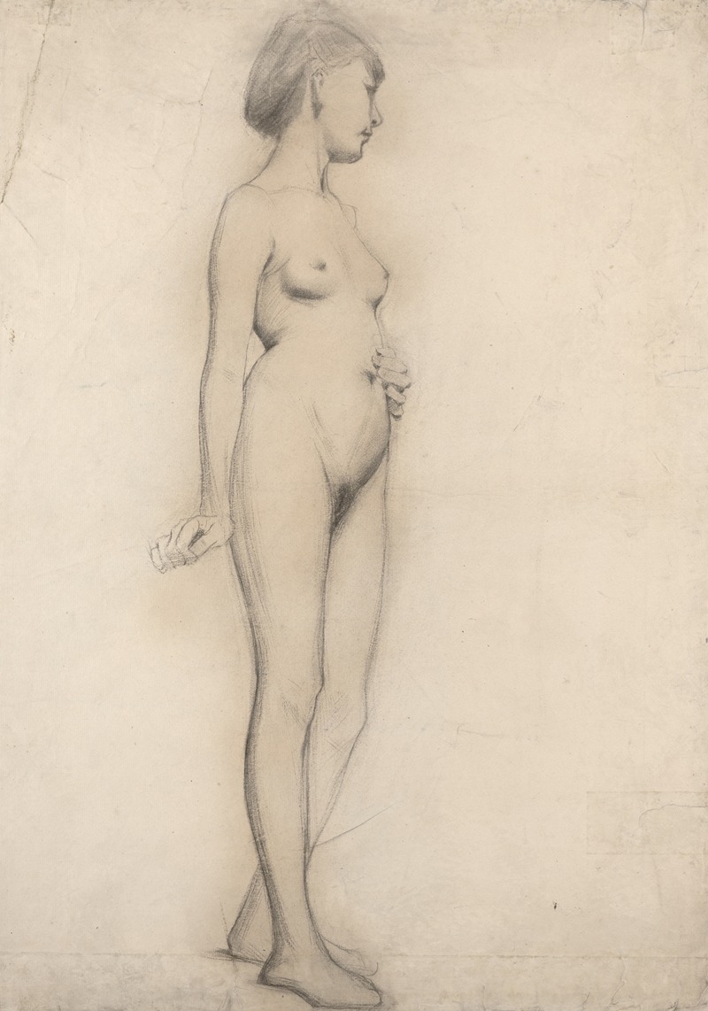 Thomas Hovenden - Standing Nude Girl