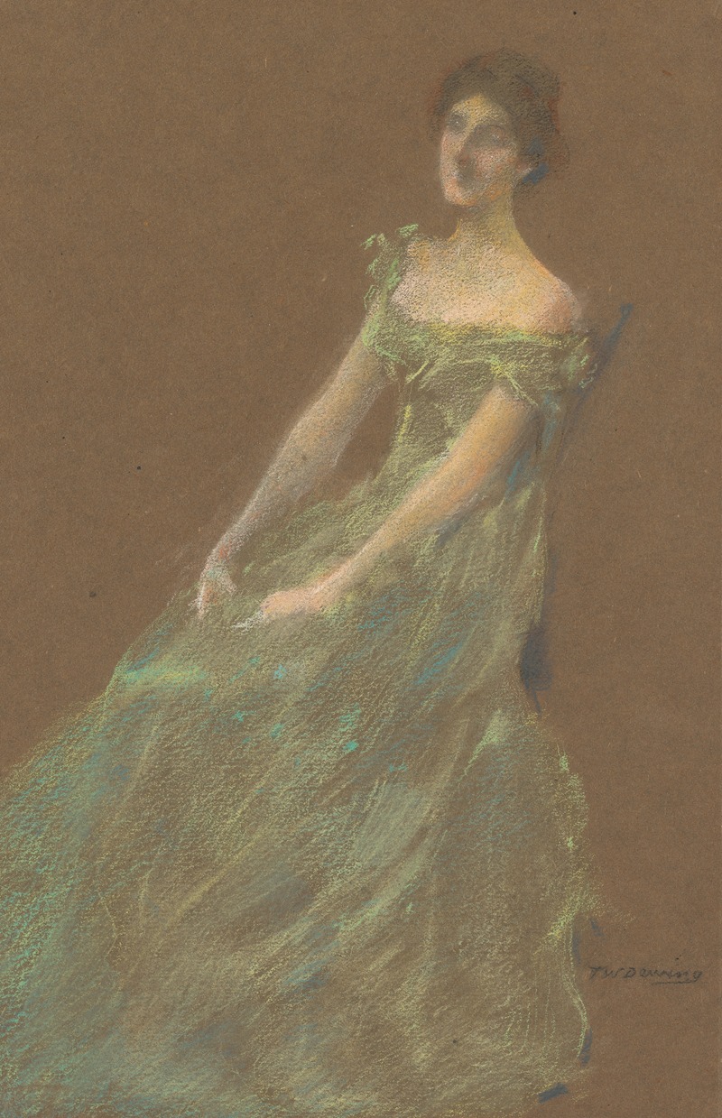 Thomas Wilmer Dewing - The Green Dress