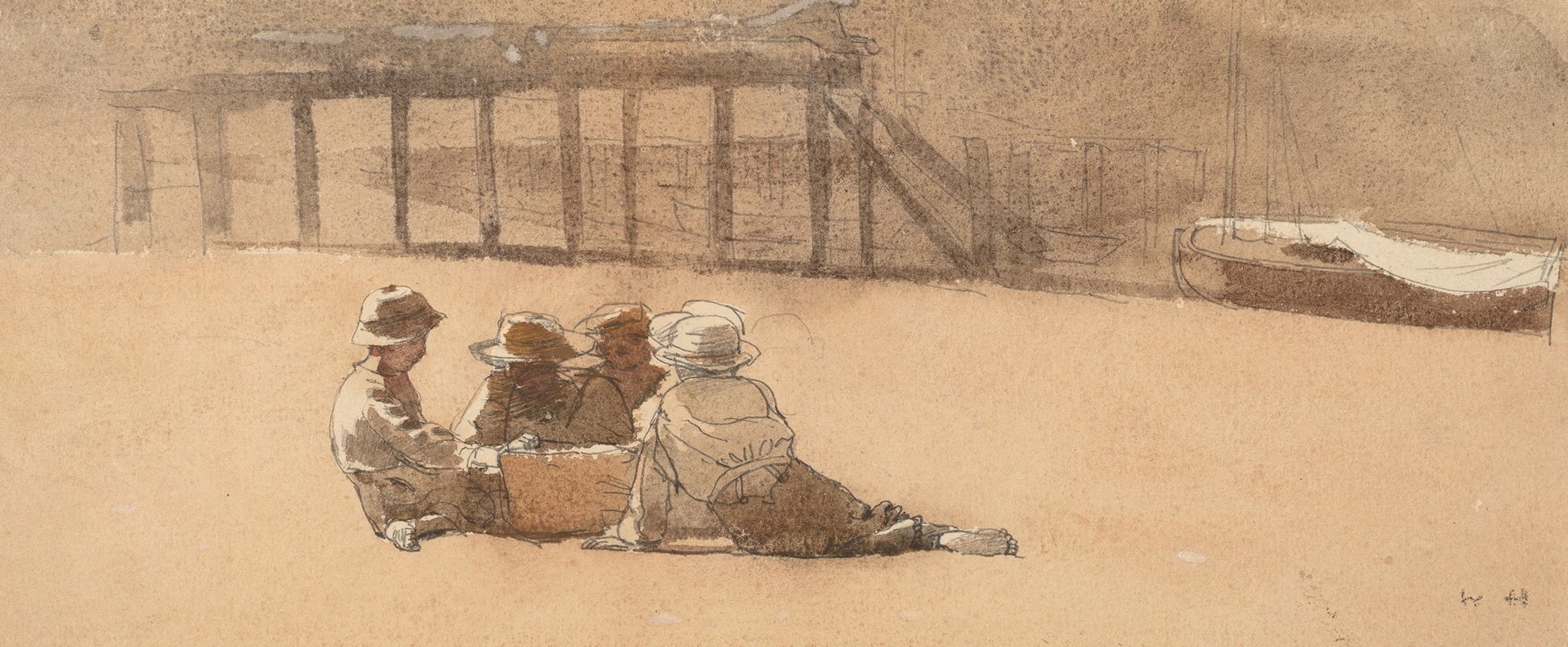 Winslow Homer - Four Boys on a Beach