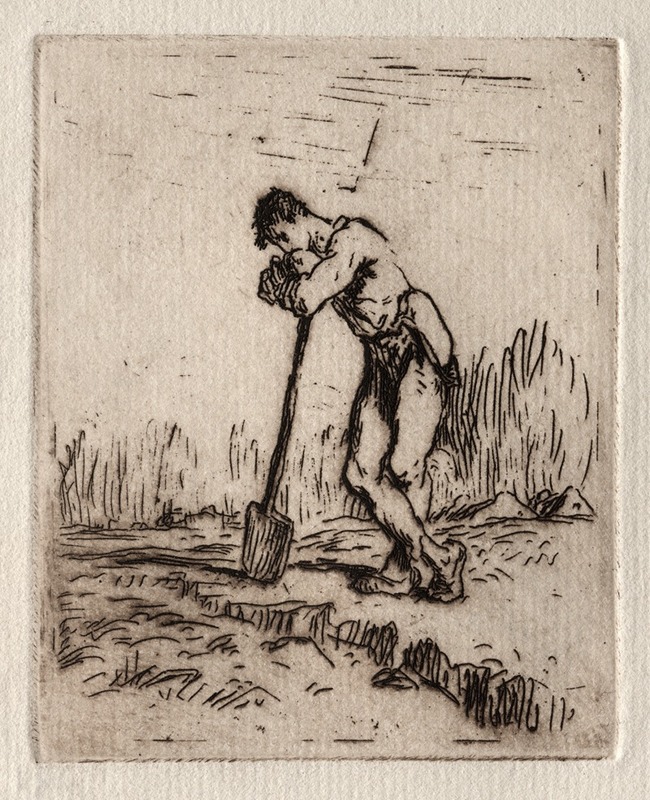 Jean-François Millet - Man Leaning on a Spade