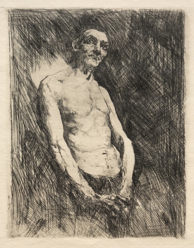 Robert Frederick Blum - Half Nude Figure of a Man