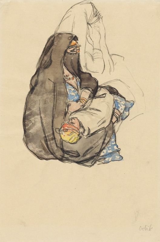 Emil Orlik - Woman and Child, Cairo 1912