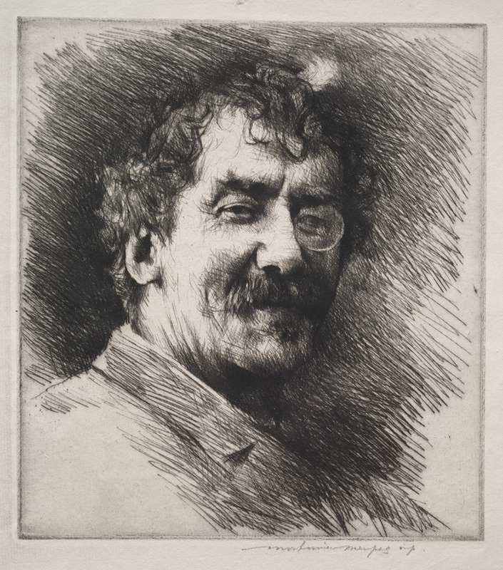 Mortimer Menpes - Portrait of Whistler with the White Lock