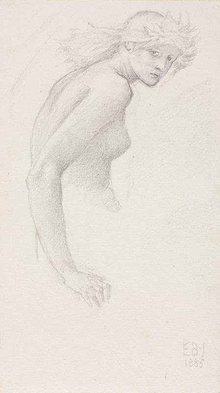 Sir Edward Coley Burne-Jones - Study of a Female Figure