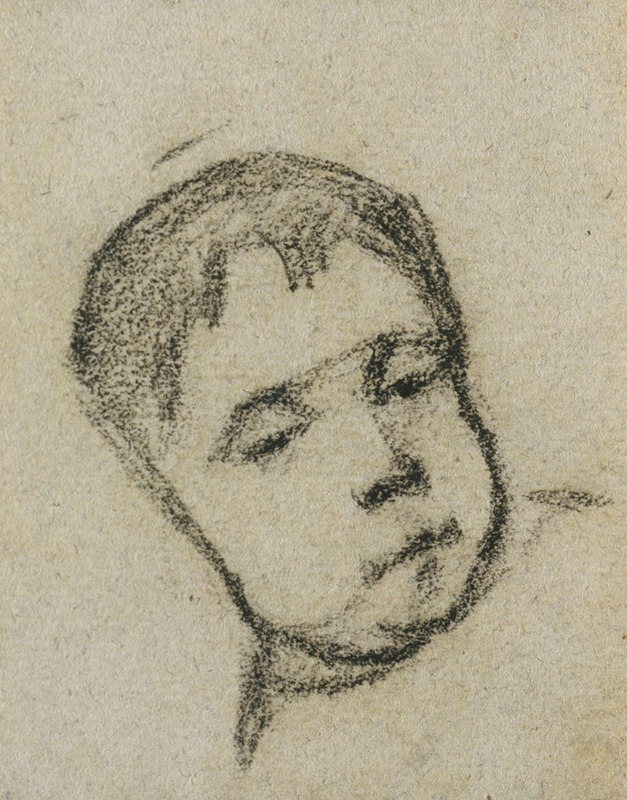 Paul Gauguin - Emil Gauguin as a Child, Head on a Pillow