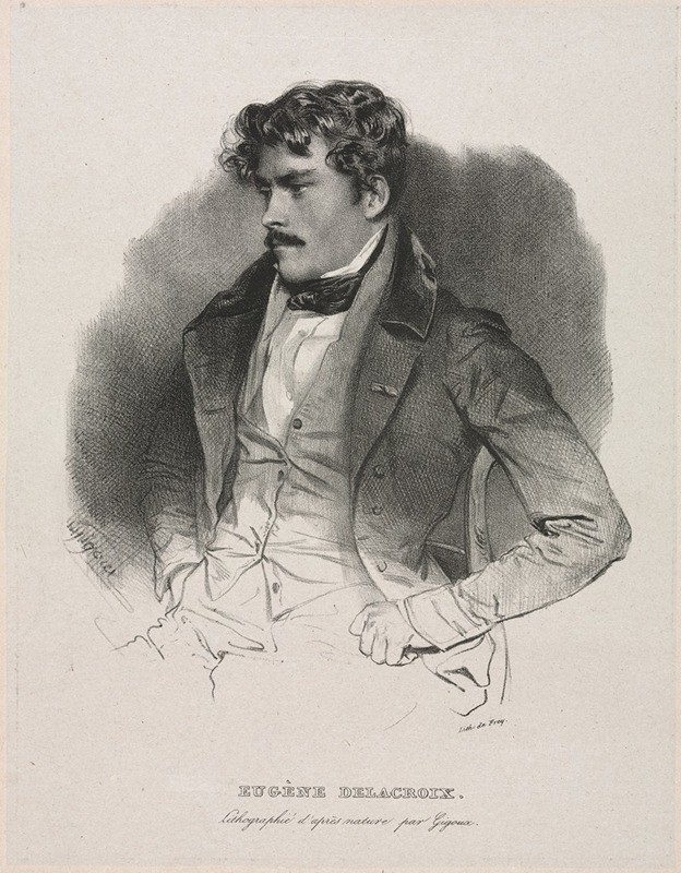 Jean Francois Gigoux - Eugène Delacroix