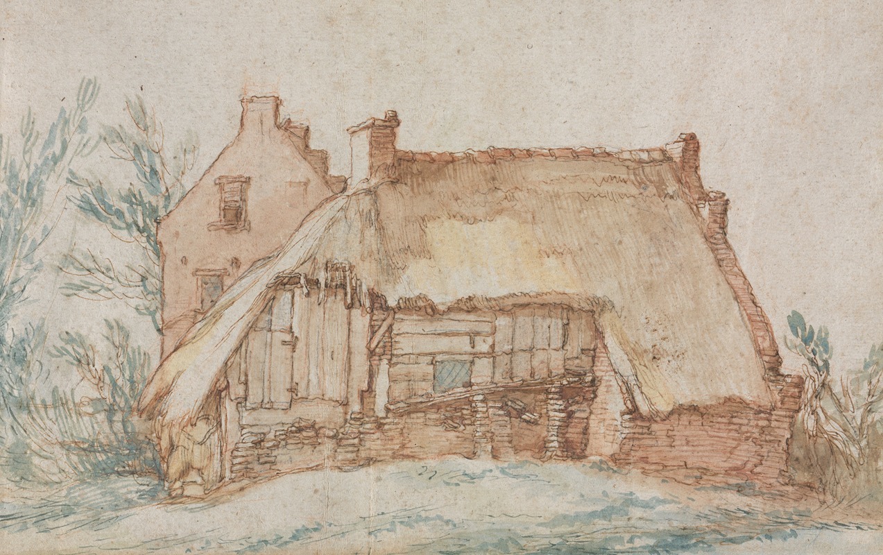 Abraham Bloemaert - Peasant’s Cottage (recto)