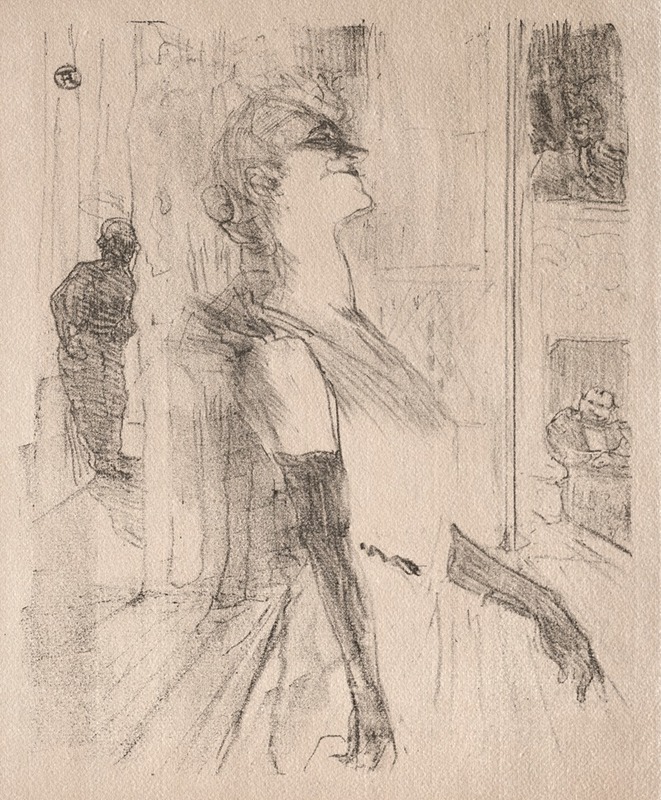 Henri de Toulouse-Lautrec - Yvette Guilbert:  Sur la scène