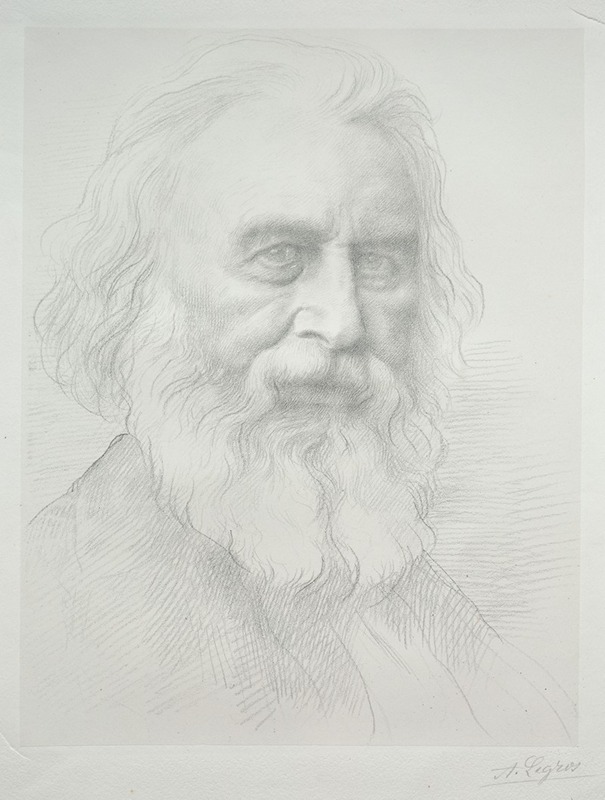 Alphonse Legros - Portrait of Henry Wadsworth Longfellow (2nd Plate)