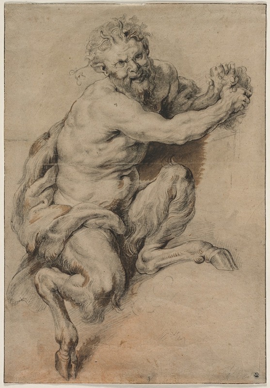 Peter Paul Rubens - A Faun Grasping a Bunch of Grapes