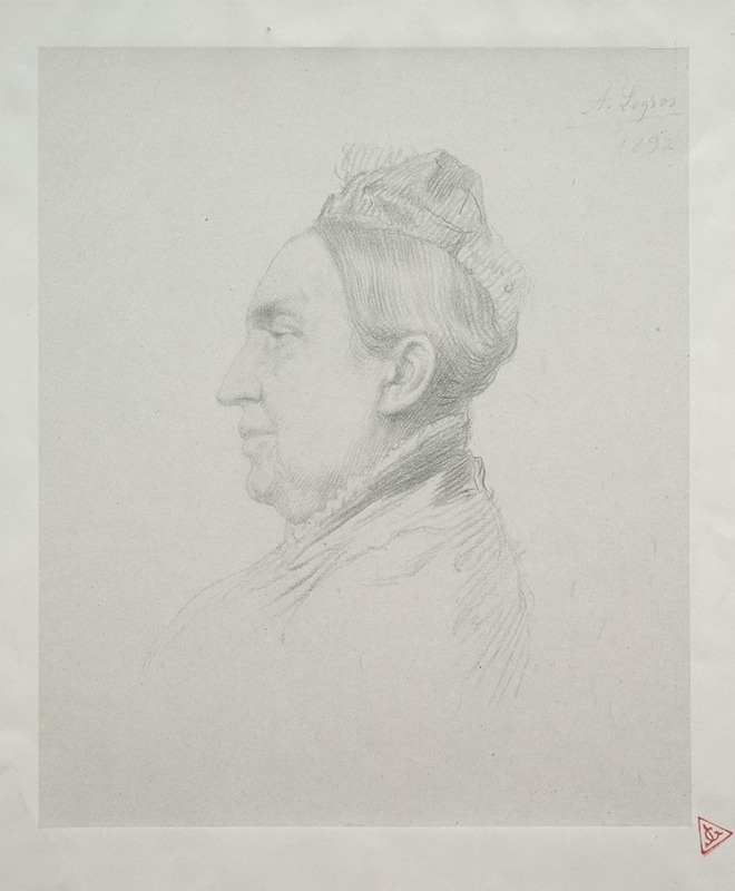 Alphonse Legros - Portrait of Madame Kemp in Profile (2nd Plate)