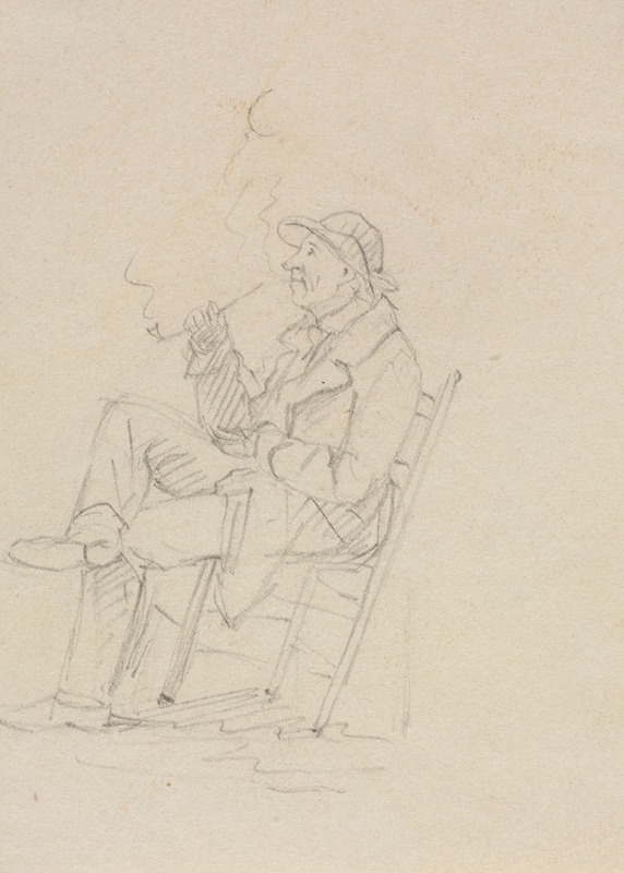 William Sidney Mount - Man Smoking a Pipe