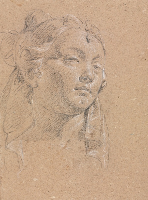 Francesco Lorenzi - Verona Sketchbook: Head of a woman (page 58)