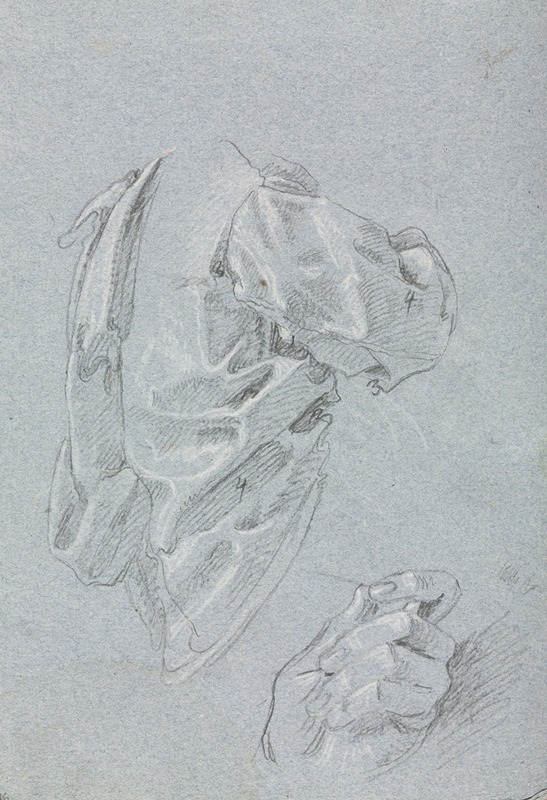 Francesco Lorenzi - Drapery study with left hand