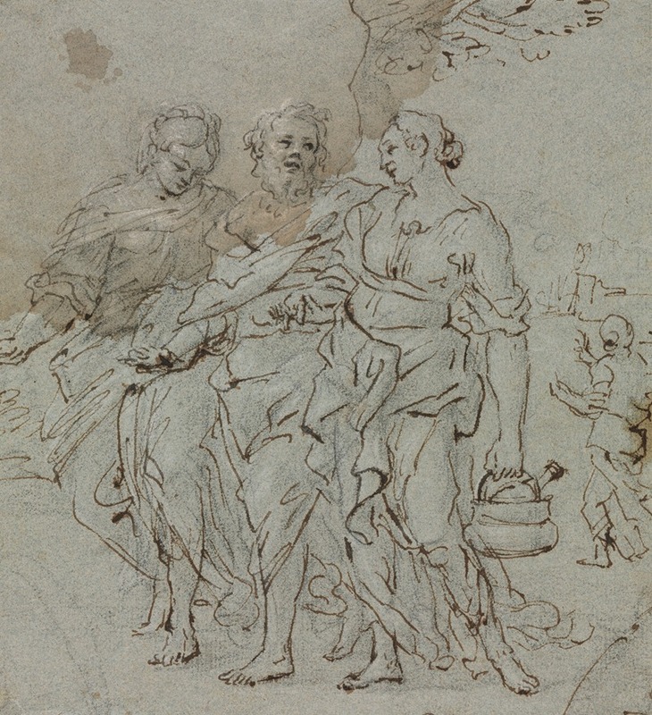 Pietro da Cortona - Lot and His Daughters (recto)