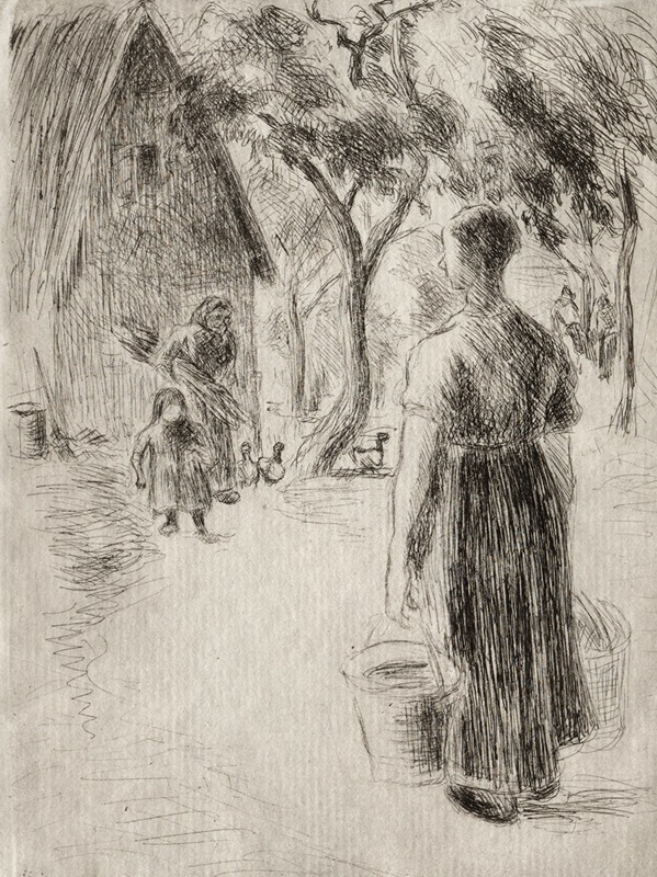 Camille Pissarro - Paysanne portant des seaux