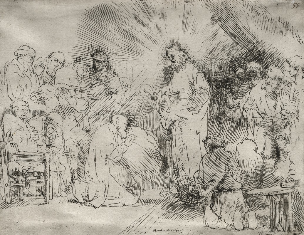 Rembrandt van Rijn - Christ Appearing to the Apostles