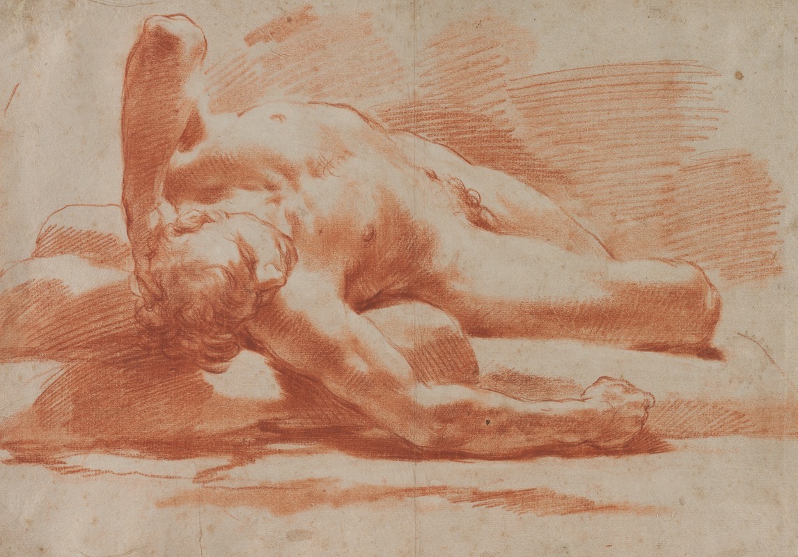 Gaetano Gandolfi - Reclining Male Nude