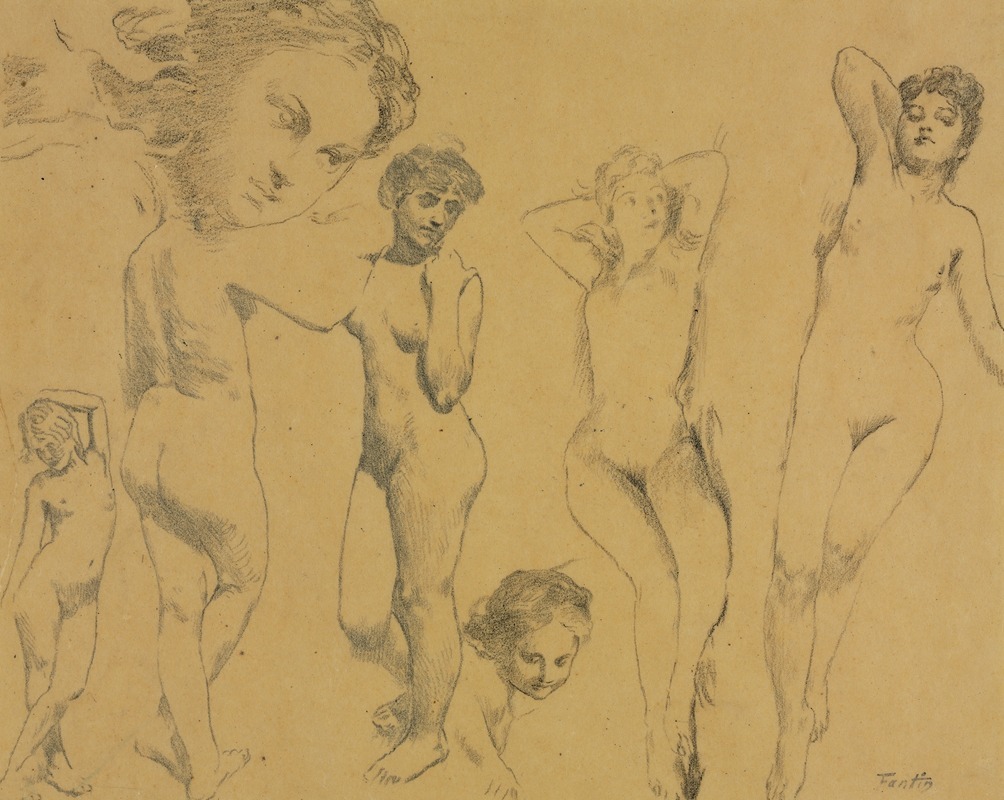Henri Fantin-Latour - Studies of Female Nudes