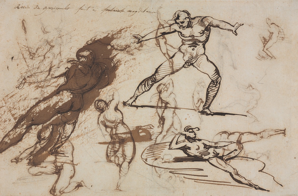 Théodore Géricault - Sheet of Sketches (recto)
