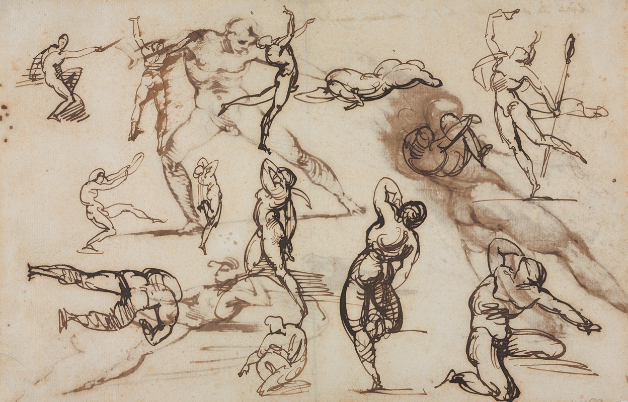 Théodore Géricault - Sheet of Sketches (verso)