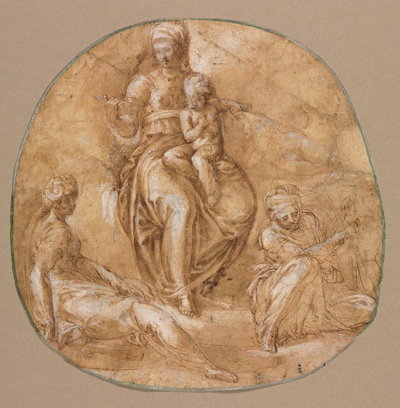 Battista Franco - Virgin and Child with St. Catherine of Alexandria and Saint Anne (?)