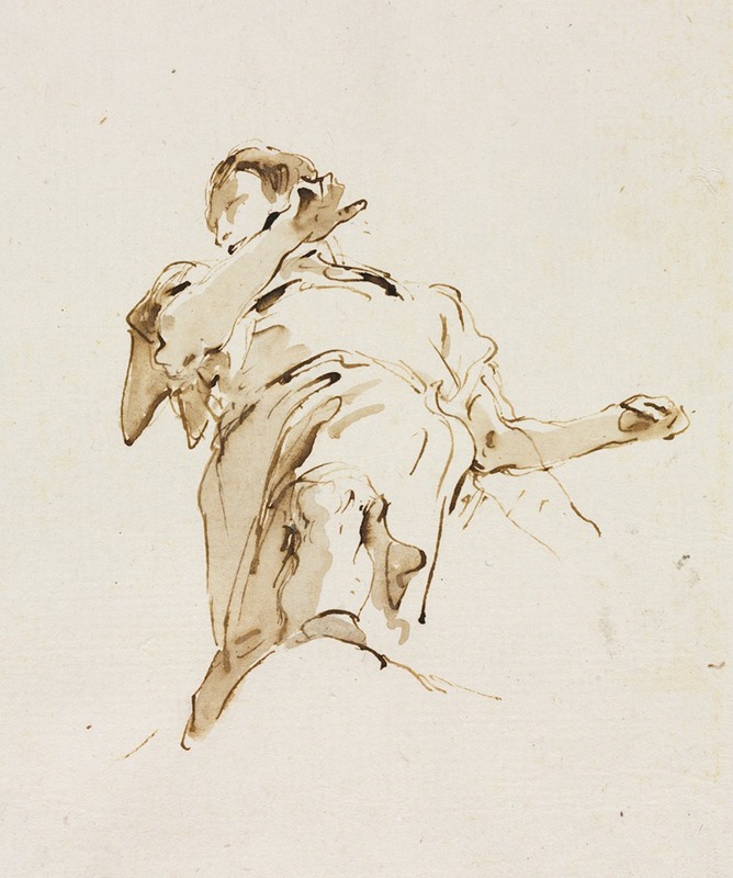 Giovanni Battista Tiepolo - Male(?) Figure Seen from Below