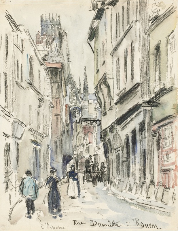 Camille Pissarro - Rue Damiette, Rouen