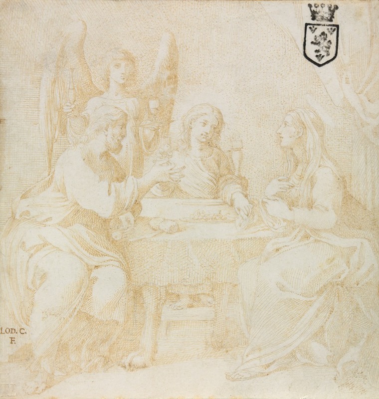 Ludovico Carracci - The Holy Family at Table Served by an Angel