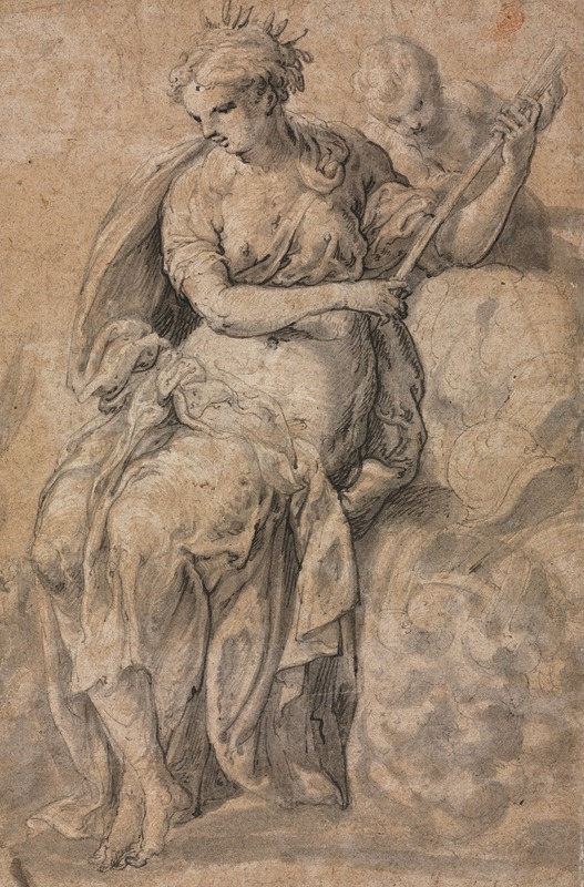 Nicolò dell'Abate - Allegorical Figure (verso)