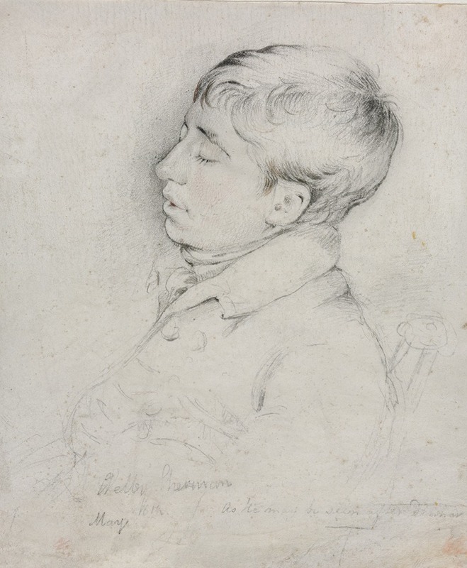 George Richmond - A Portrait of Welby Sherman Asleep in a Chair