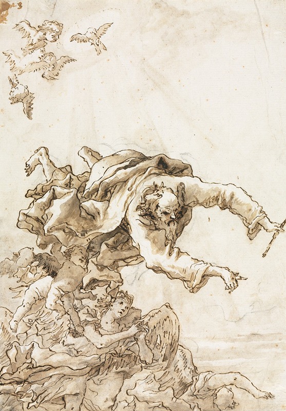 Giovanni Domenico Tiepolo - God the Father with Angels and Cherubs